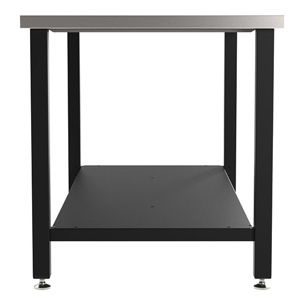 Diversified Woodcrafts Metal Fabrication Prep Table with Carbon Steel Top, Bottom Shelf & Self-Leveling Glides 60"W x 30"L x 36"H (DIV-DMW6030XX-PREP)