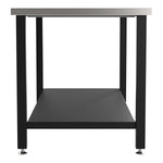 Diversified Woodcrafts Metal Fabrication Prep Table with Carbon Steel Top, Bottom Shelf & Self-Leveling Glides 60