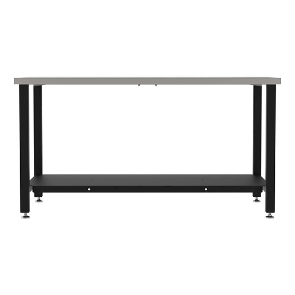 Diversified Woodcrafts Metal Fabrication Prep Table with Carbon Steel Top, Bottom Shelf & Self-Leveling Glides 60"W x 30"L x 36"H (DIV-DMW6030XX-PREP)