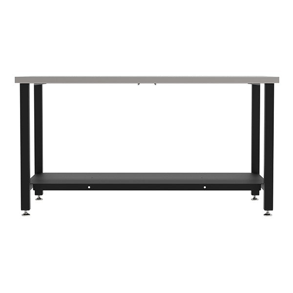 Diversified Woodcrafts Metal Fabrication Prep Table with Carbon Steel Top, Bottom Shelf & Self-Leveling Glides 60"W x 30"L x 36"H (DIV-DMW6030XX-PREP)