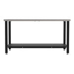 Diversified Woodcrafts Metal Fabrication Prep Table with Carbon Steel Top, Bottom Shelf & Self-Leveling Glides 60