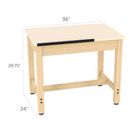 Diversified Woodcrafts Art / Drafting Table w/ 2 Piece Top - 36