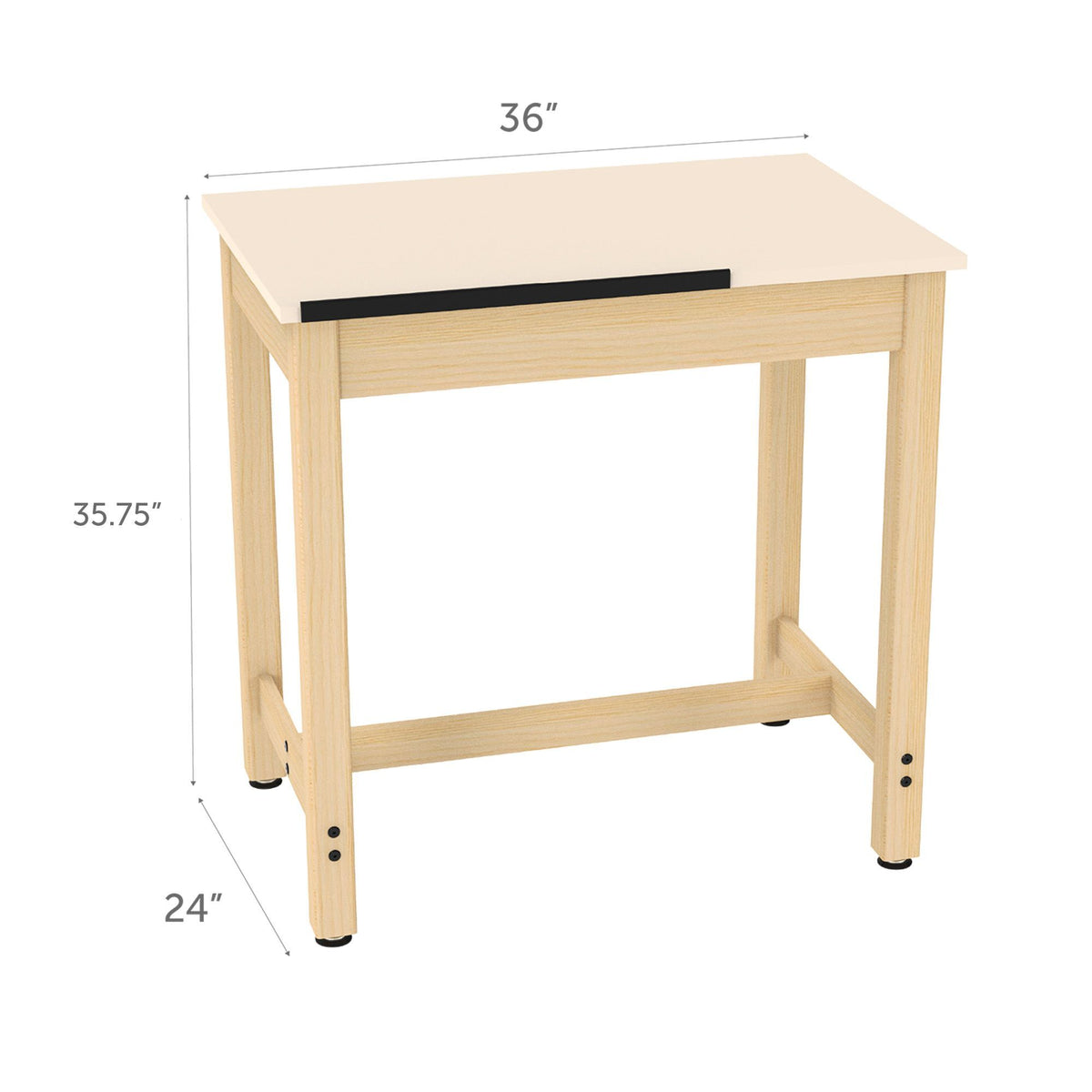 Diversified Woodcrafts Art / Drafting Table w/ 2 Piece Top - 36"W x 24"D x 36"H (Diversified Woodcrafts DIV-DT-9SA37)