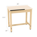 Diversified Woodcrafts Art / Drafting Table w/ 2 Piece Top - 36