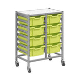 Gratnells Dynamis Double Cart Set 13 Silver with 3