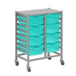 Gratnells Dynamis Double Cart Set 13 Silver with 3