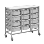 Gratnells Dynamis Triple Cart Set 7 Silver with 3