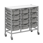 Gratnells Dynamis Triple Cart Set 7 Silver with 3