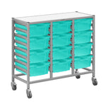 Gratnells Dynamis Triple Cart Set 7 Silver with 3
