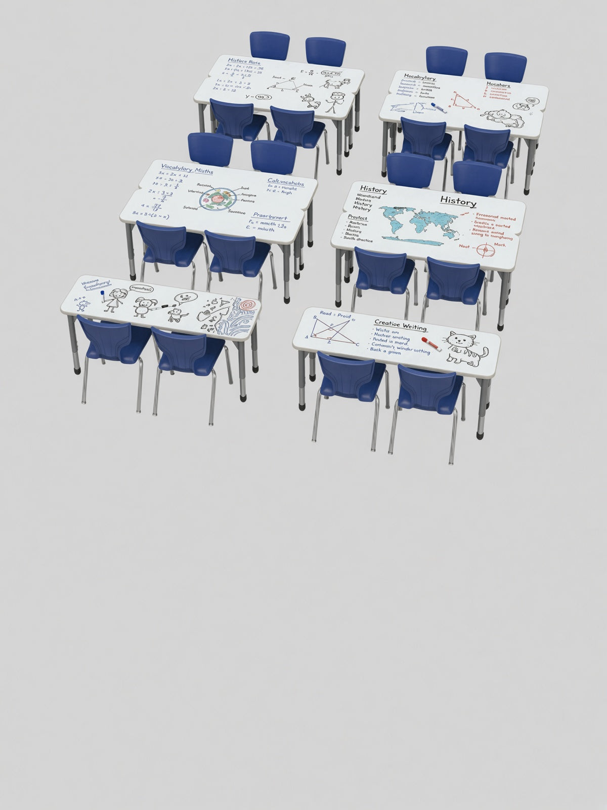 Dry Erase Desk & Chair Packages