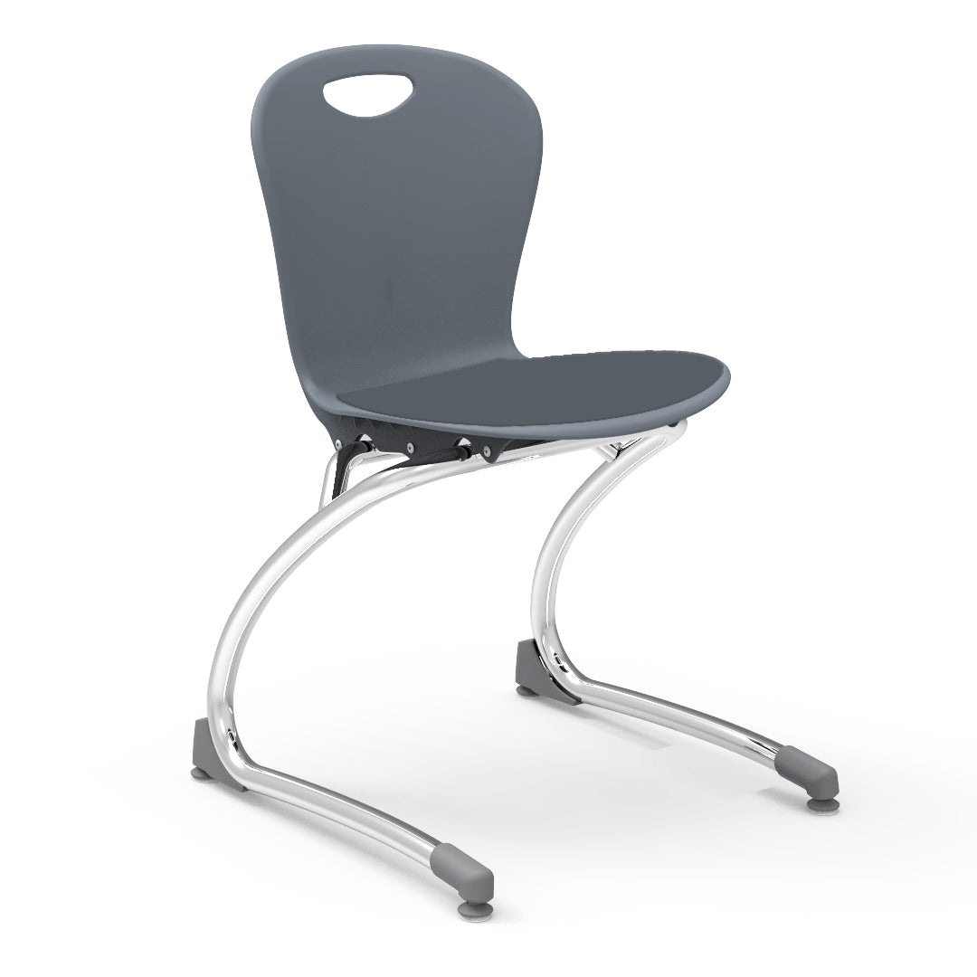 Virco ZCANT18LP - Zuma Series Cantilevered Legged Ergonomic Chair with low-profile seat pad, Contoured Seat/Back - 18" Seat Height (Virco ZCANT18LP)