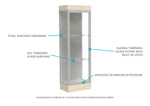 Ghent Edge Floor Display Case Lighted 6