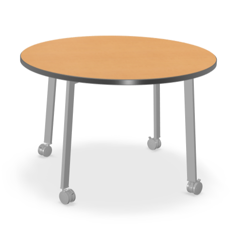 Mooreco Akt Table – 48" Round, Laminate Top, Fixed Height Available in 29"H, 36"H, or 42"H