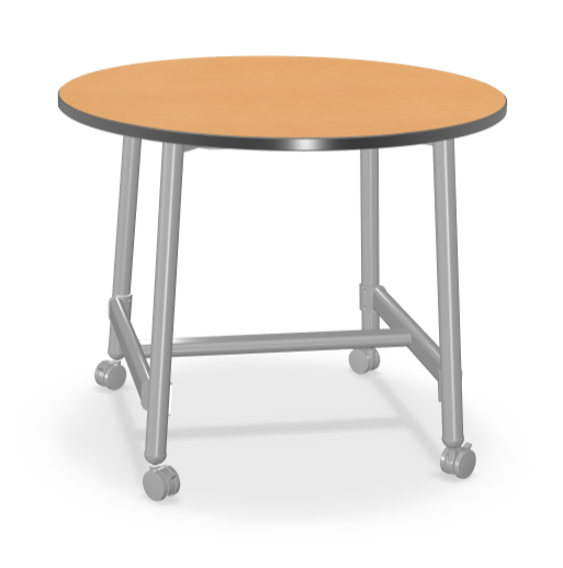 Mooreco Akt Table – 48" Round, Laminate Top, Fixed Height Available in 29"H, 36"H, or 42"H