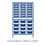 Gratnells Dynamis Lab & Healthcare Combo Cart Set Silver with 24 Shallow Trays|12 Deep Trays (GRA-DYAT344-XX-004)