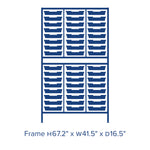 Gratnells Dynamis Lab & Healthcare Combo Cart Set Silver with 48 Shallow Trays (GRA-DYAT344-XX-001)
