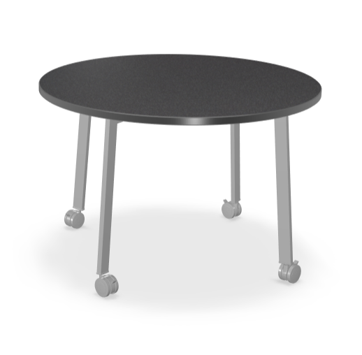 Mooreco Akt Table – 48" Round, Laminate Top, Fixed Height Available in 29"H, 36"H, or 42"H
