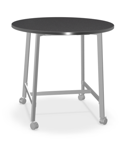 Mooreco Akt Table – 48" Round, Laminate Top, Fixed Height Available in 29"H, 36"H, or 42"H