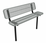 MyTcoat - Player's Outdoor Bench with Back - Inground Mount 6' L (MYT-BPY06-31)