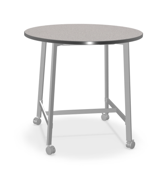 Mooreco Akt Table – 48" Round, Laminate Top, Fixed Height Available in 29"H, 36"H, or 42"H