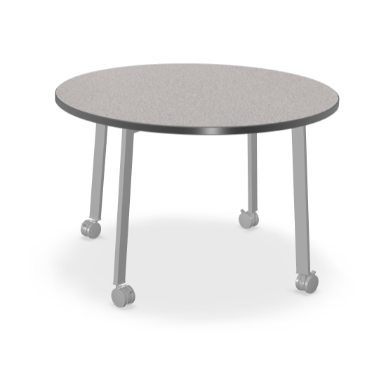Mooreco Akt Table – 48" Round, Laminate Top, Fixed Height Available in 29"H, 36"H, or 42"H