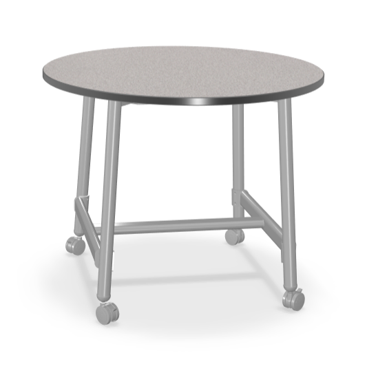 Mooreco Akt Table – 48" Round, Laminate Top, Fixed Height Available in 29"H, 36"H, or 42"H