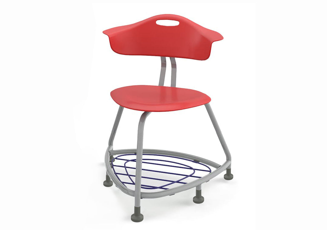 Haskell Education 360 Chair Platinum frame with Back & Bookbag Rack 18"H (TS1X1.18PL)