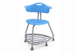 Haskell Education 360 Chair Platinum frame with Back & Bookbag Rack 18