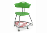 Haskell Education 360 Chair Platinum frame with Back & Bookbag Rack 18