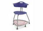 Haskell Education 360 Chair Platinum frame with Back & Bookbag Rack 18