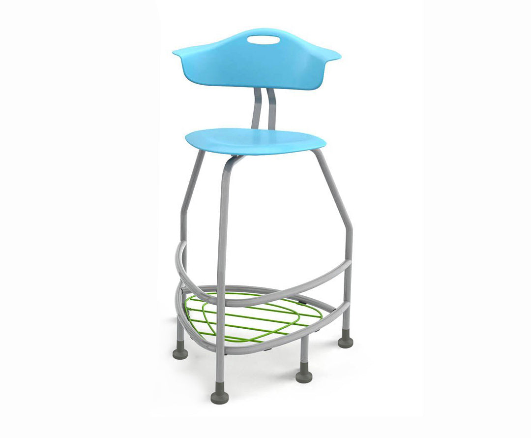 Haskell Education 360 Platinum frame Chair with Back & Bookbag Rack 30"H (TS4X1.30PL)