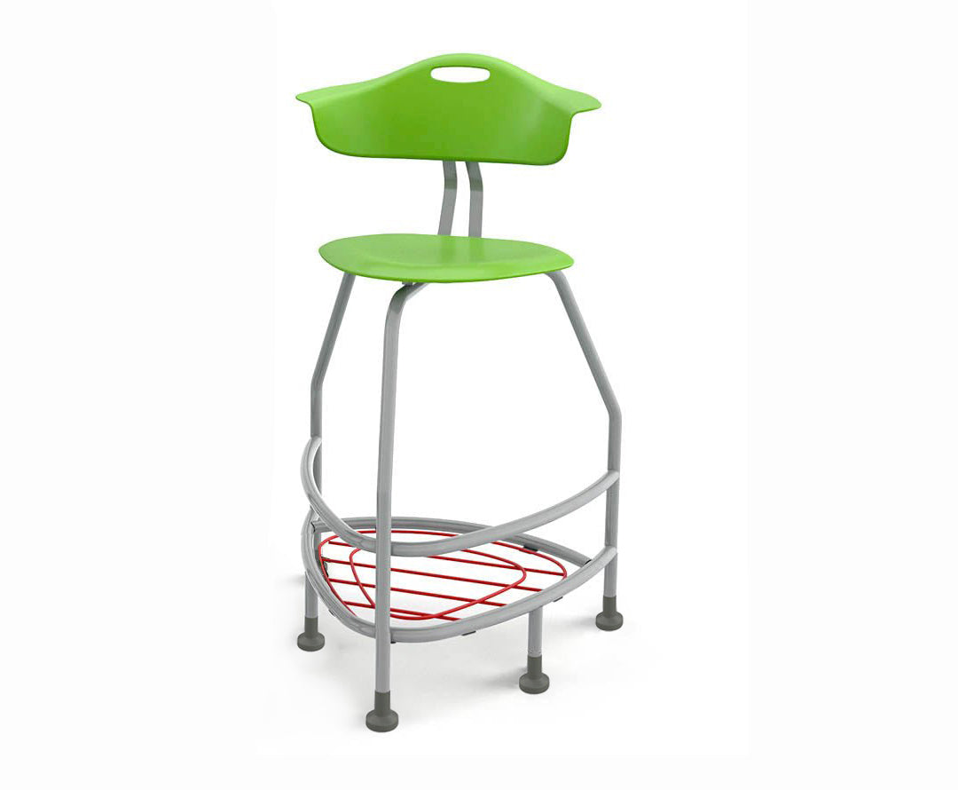 Haskell Education 360 Platinum frame Chair with Back & Bookbag Rack 30"H (TS4X1.30PL)