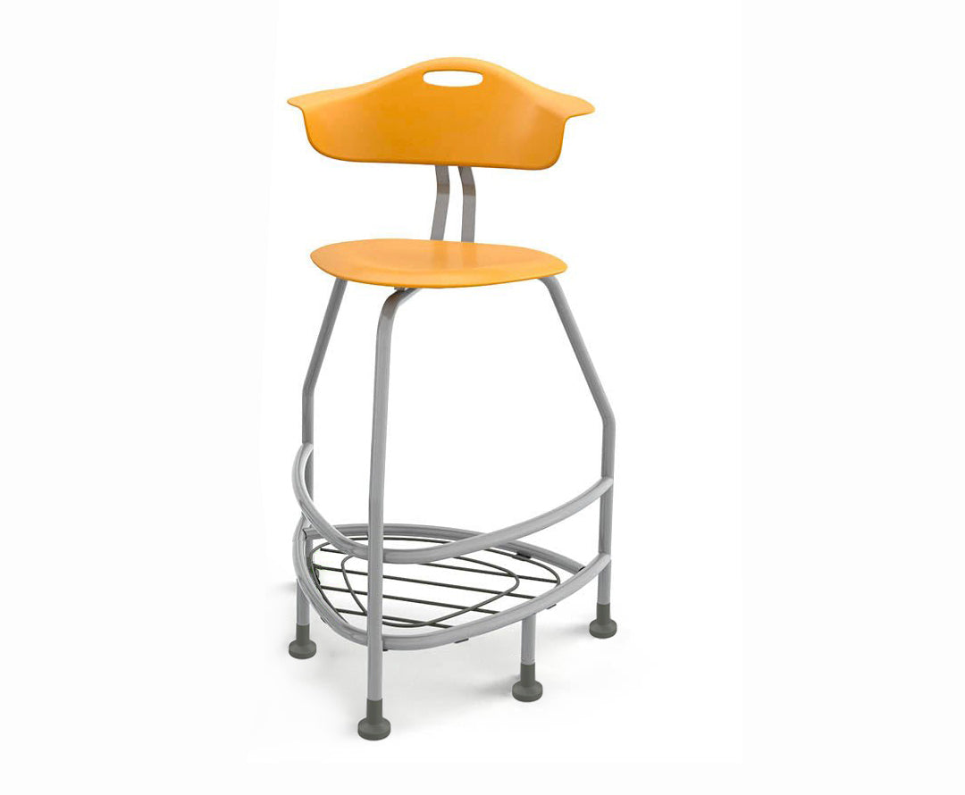 Haskell Education 360 Platinum frame Chair with Back & Bookbag Rack 30"H (TS4X1.30PL)