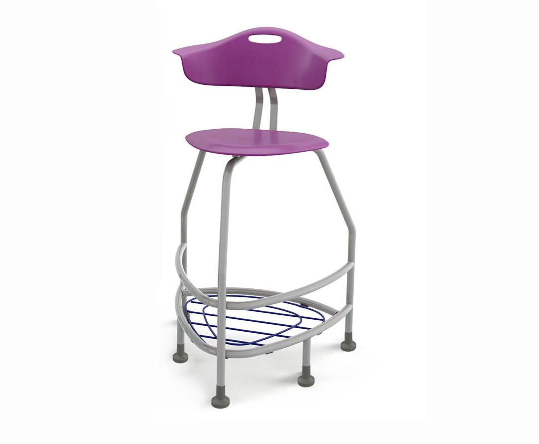 Haskell Education 360 Platinum frame Chair with Back & Bookbag Rack 30"H (TS4X1.30PL)
