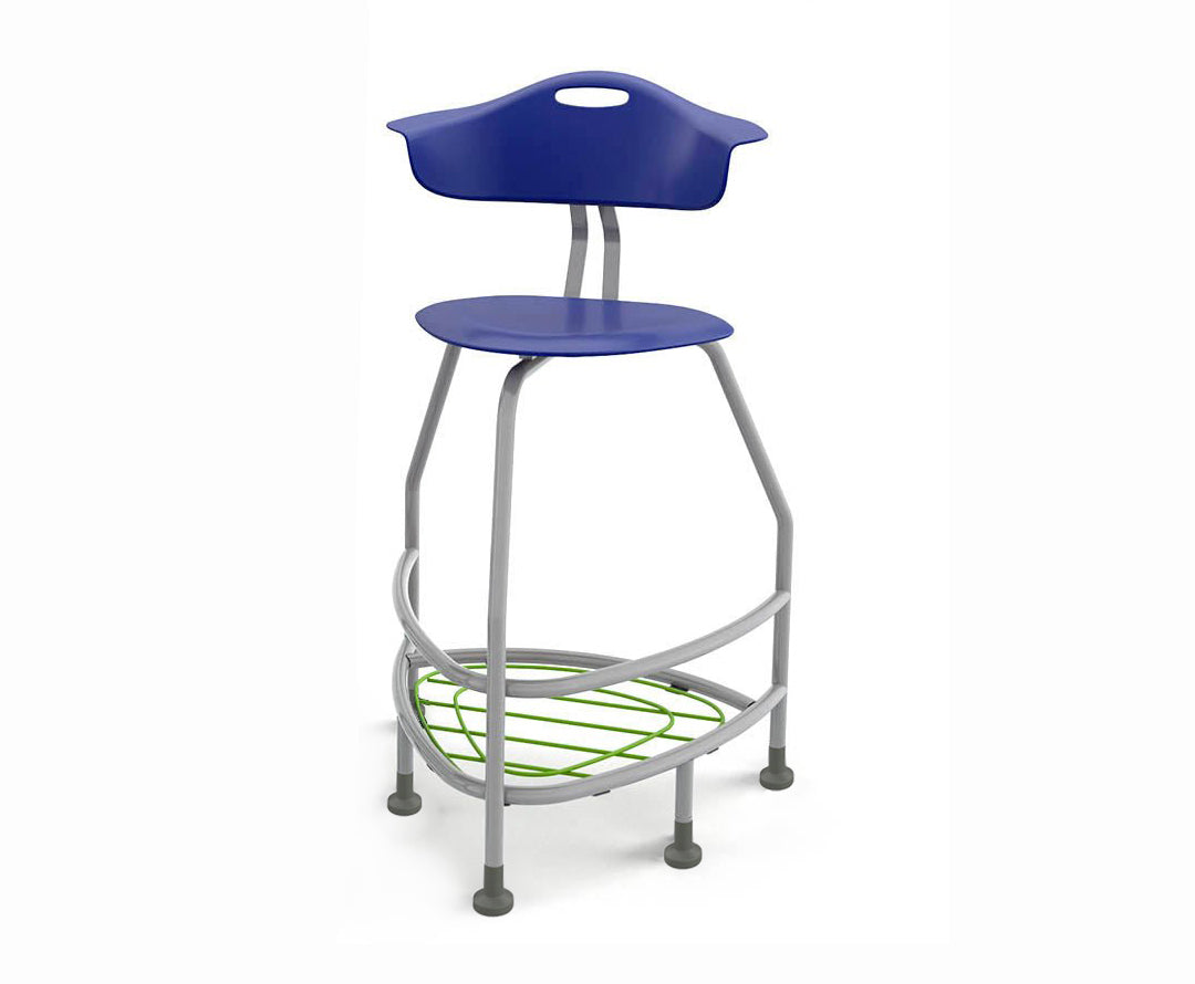 Haskell Education 360 Platinum frame Chair with Back & Bookbag Rack 30"H (TS4X1.30PL)