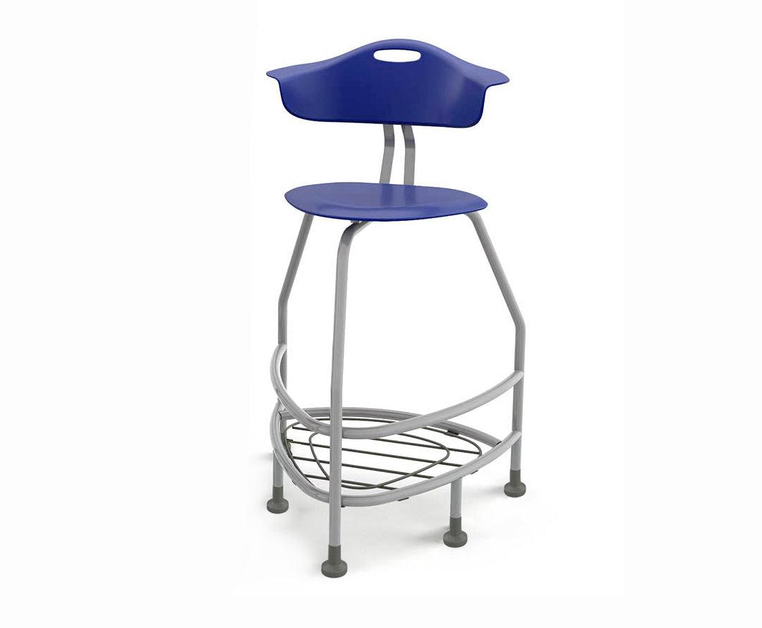 Haskell Education 360 Platinum frame Chair with Back & Bookbag Rack 30"H (TS4X1.30PL)