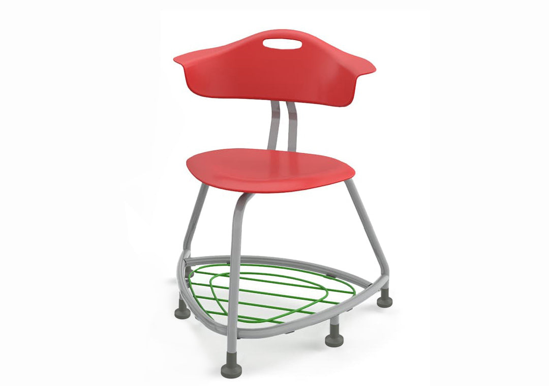 Haskell Education 360 Series Platinum frame Chair with Back and Bookbag Rack 24"H (TS4X1.24PL)