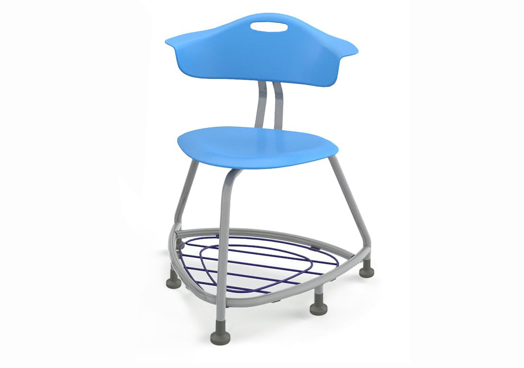 Haskell Education 360 Series Platinum frame Chair with Back and Bookbag Rack 24"H (TS4X1.24PL)