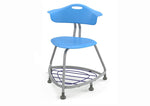 Haskell Education 360 Series Platinum frame Chair with Back and Bookbag Rack 24