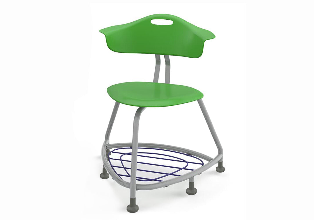 Haskell Education 360 Series Platinum frame Chair with Back and Bookbag Rack 24"H (TS4X1.24PL)