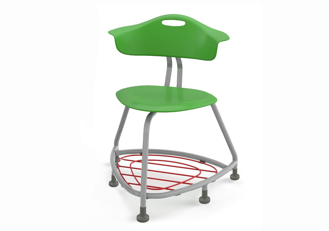 Haskell Education 360 Series Platinum frame Chair with Back and Bookbag Rack 24"H (TS4X1.24PL)