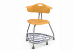 Haskell Education 360 Series Platinum frame Chair with Back and Bookbag Rack 24