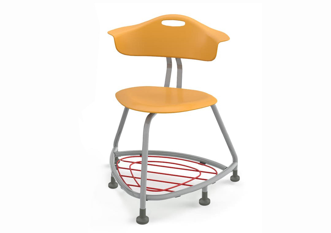 Haskell Education 360 Series Platinum frame Chair with Back and Bookbag Rack 24"H (TS4X1.24PL)