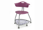 Haskell Education 360 Series Platinum frame Chair with Back and Bookbag Rack 24