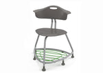 Haskell Education 360 Series Platinum frame Chair with Back and Bookbag Rack 24