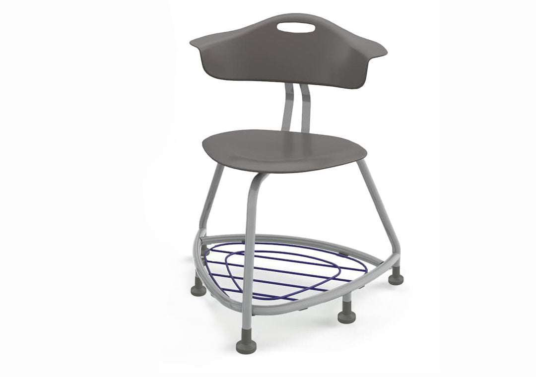 Haskell Education 360 Series Platinum frame Chair with Back and Bookbag Rack 24"H (TS4X1.24PL)