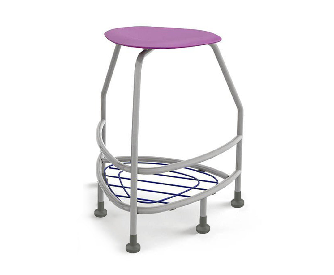 Haskell Education 360 Platinum frame Backless Chair with Bookbag Rack 30"H (TS5X1.30PL)