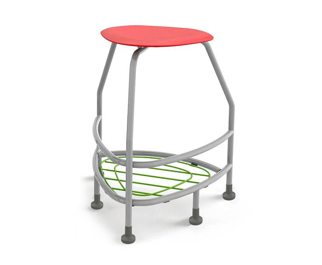 Haskell Education 360 Platinum frame Backless Chair with Bookbag Rack 30"H (TS5X1.30PL)