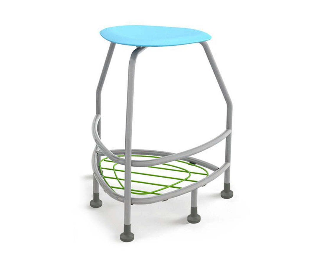 Haskell Education 360 Platinum frame Backless Chair with Bookbag Rack 30"H (TS5X1.30PL)