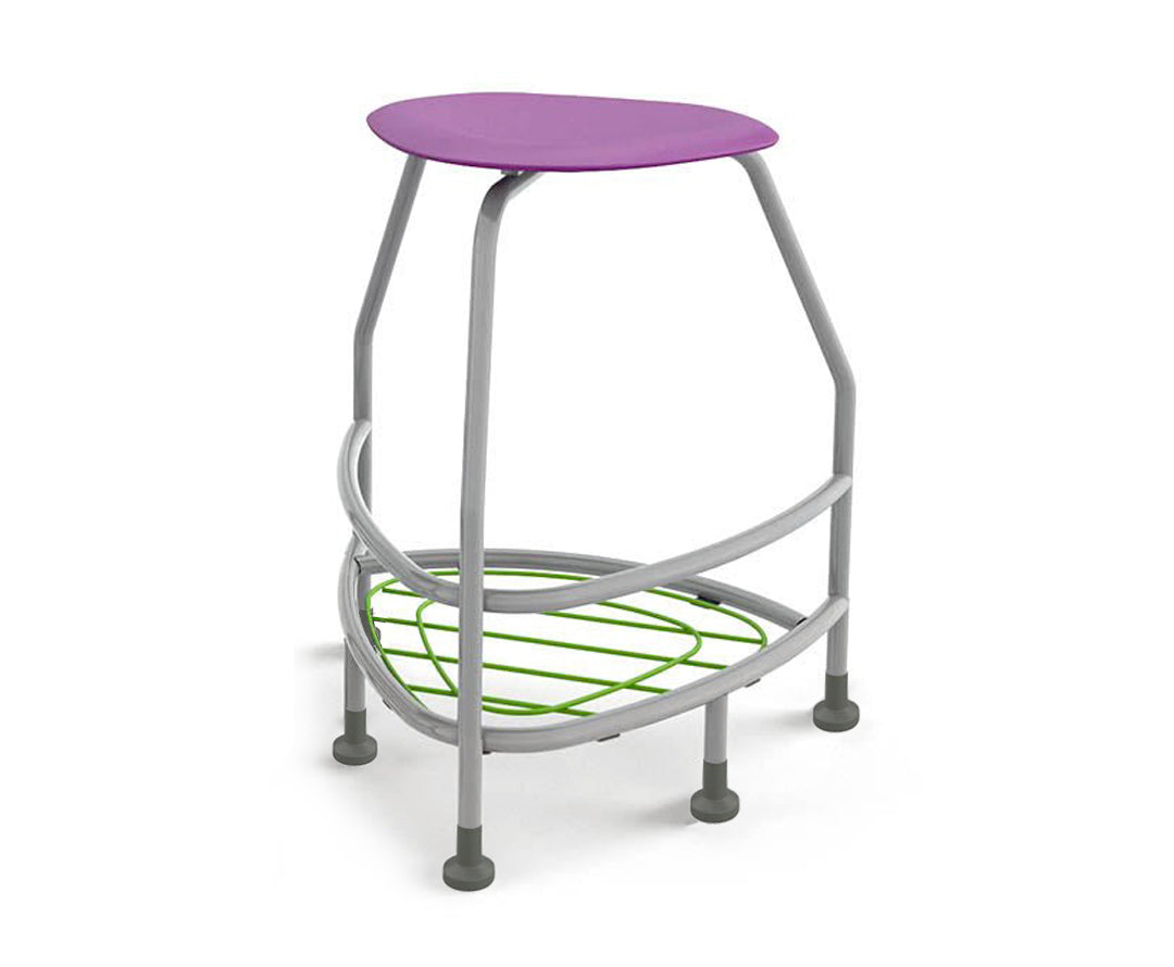 Haskell Education 360 Platinum frame Backless Chair with Bookbag Rack 30"H (TS5X1.30PL)